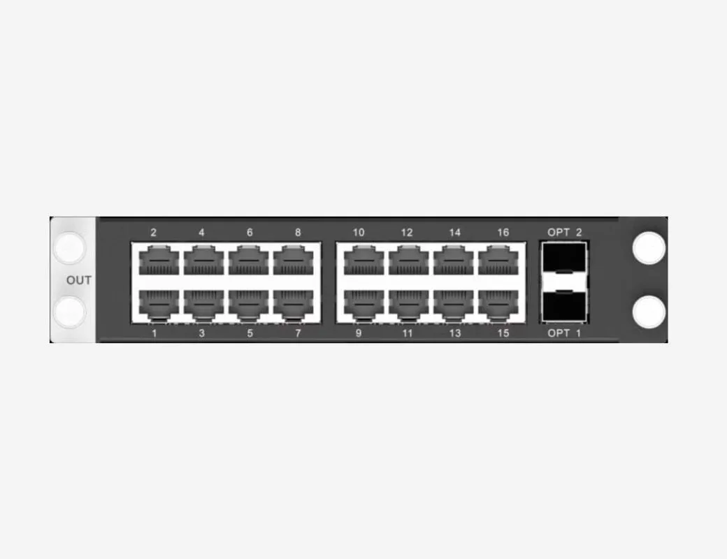 H-16xRJ45 2xFiber Output Card