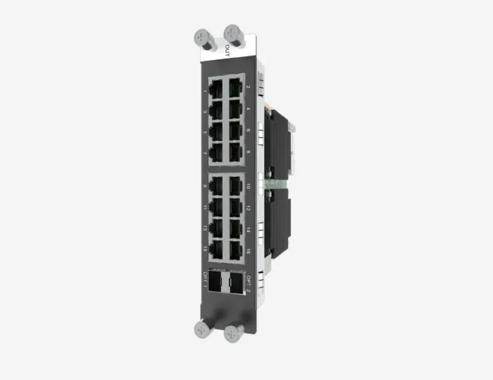 16xRJ45 +2x Fiber output Card Right